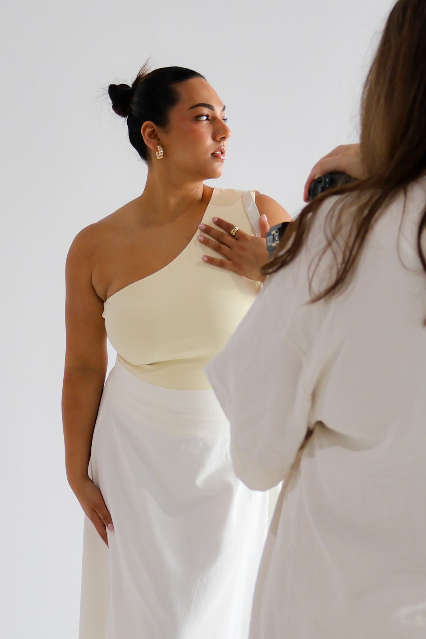 SULLIVAN ONE SHOULDER TOP SOFT BUTTER - Fayt The Label