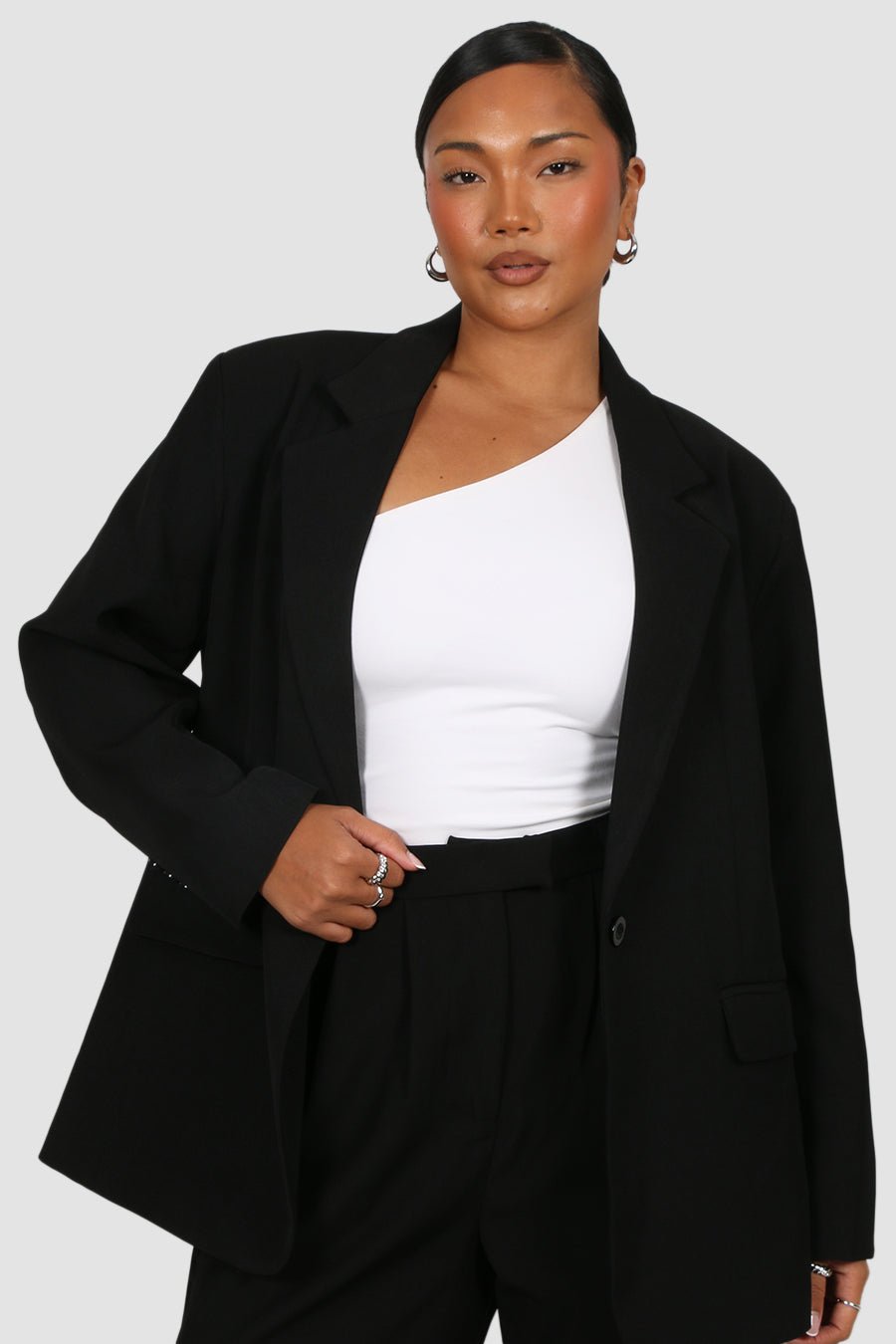 SULLIVAN ONE SHOULDER TOP WHITE - Fayt The Label