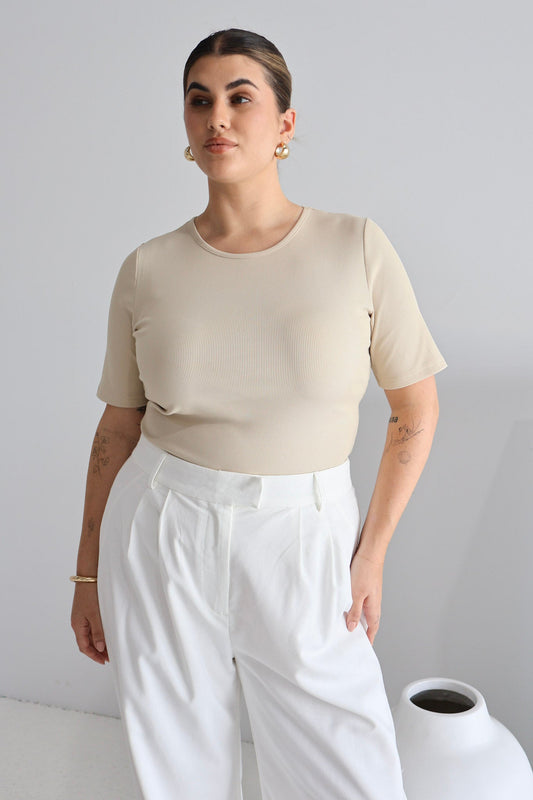 TATE RIB TOP NEUTRAL - Fayt The Label