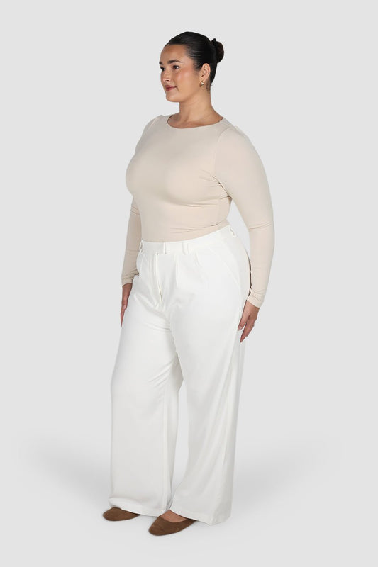 ULTRASOFT ORLA TOP BEIGE - Fayt The Label