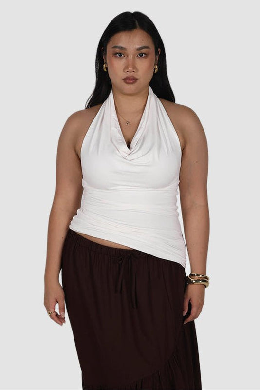 VIVA HALTER TOP WHITE - Fayt The Label