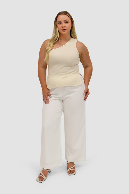 XANTIA KNIT TOP BUTTERCREAM - Fayt The Label